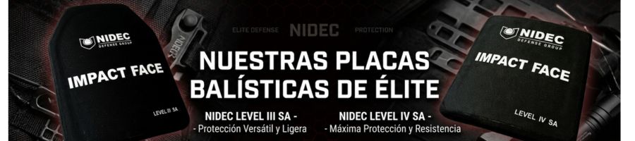 Seguridad Nidec placas bálisticas banner